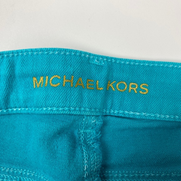 Michael Kors Turquoise Blue Straight Leg Denim Jeans Size 0 - Picture 5 of 14